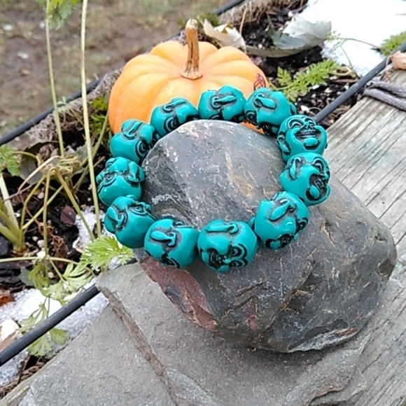 Tibetan Buddha Head Turquoise Beads - Picture 6 of 6